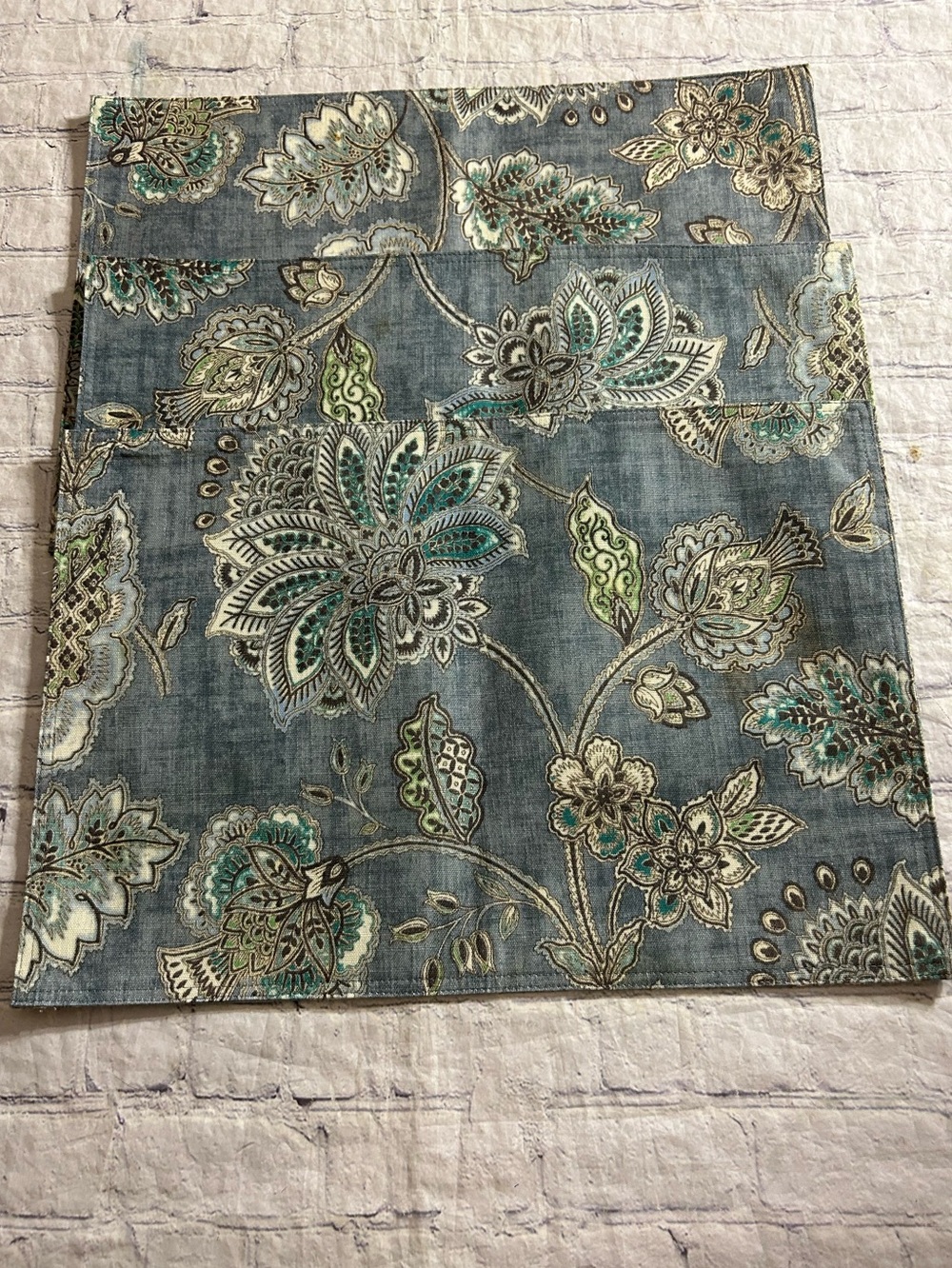 SPA FLORAL (3) SERENE LARGE SCALE JACOBEAN FLORAL MOTIF BLOSSOMS PLACEMATS